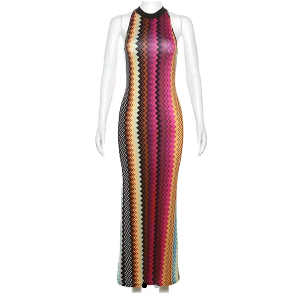 Matrix maxi dress back less